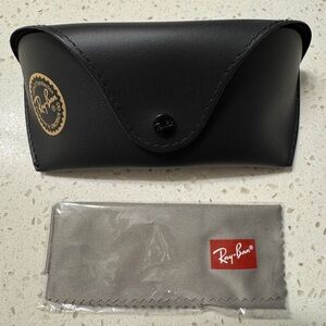 Ray-Ban Black Sunglasses Case with Cleaning Cloth